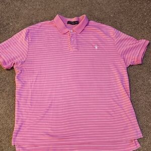 Polo by Ralph Lauren Pink Striped Polo Shirt